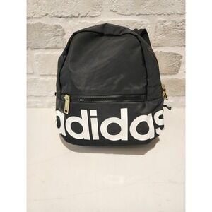 Adidas Linear Mini Backpack Small Travel Bag Black White Letters
